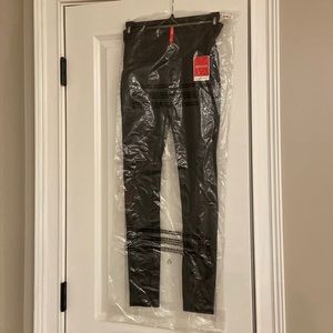 Spanx faux leather leggings.